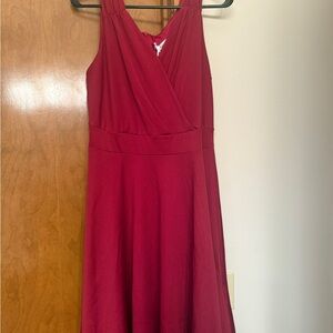 Elegant Red Sleeveless Dress